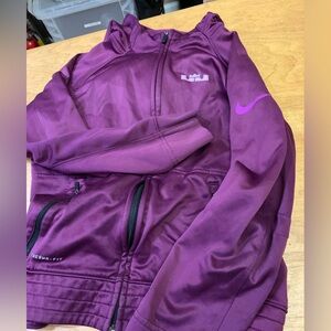 Nike maroon kids LeBron zip jacket XL